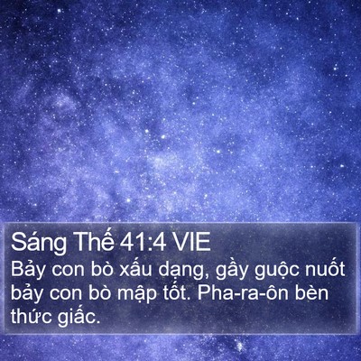 Sáng Thế 41:4 VIE Bible Verse Image