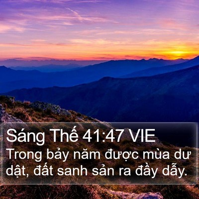 Sáng Thế 41:47 VIE Bible Verse Image