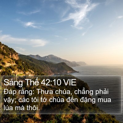 Sáng Thế 42:10 VIE Bible Verse Image