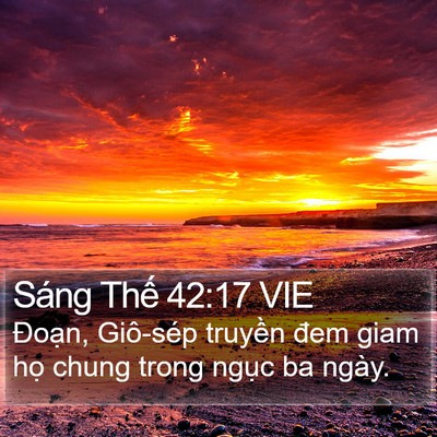 Sáng Thế 42:17 VIE Bible Verse Image