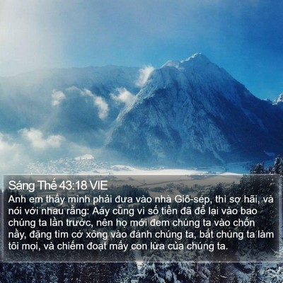 Sáng Thế 43:18 VIE Bible Verse Image