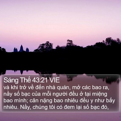 Sáng Thế 43:21 VIE Bible Verse Image