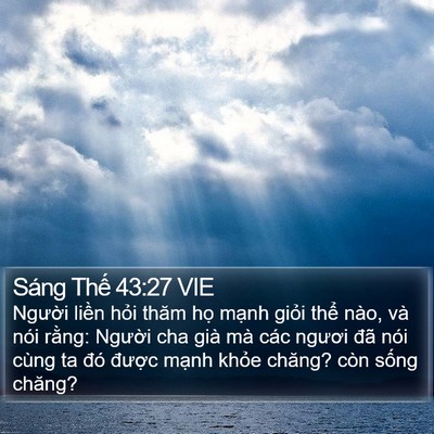 Sáng Thế 43:27 VIE Bible Verse Image