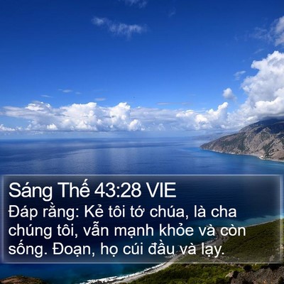 Sáng Thế 43:28 VIE Bible Verse Image