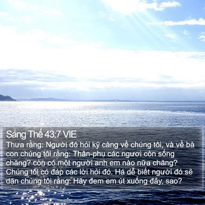 Sáng Thế 43:7 VIE Bible Verse Image