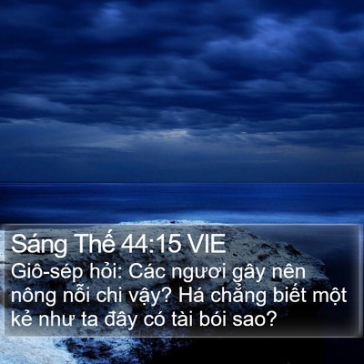 Sáng Thế 44:15 VIE Bible Verse Image