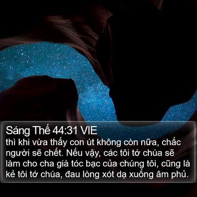 Sáng Thế 44:31 VIE Bible Verse Image