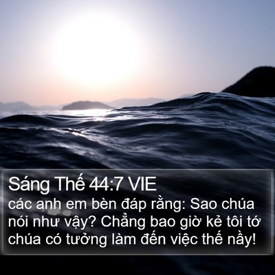 Sáng Thế 44:7 VIE Bible Verse Image