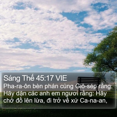Sáng Thế 45:17 VIE Bible Verse Image