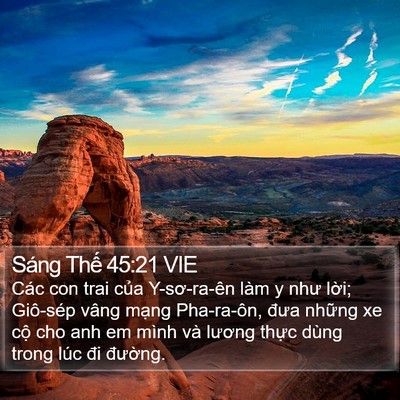 Sáng Thế 45:21 VIE Bible Verse Image