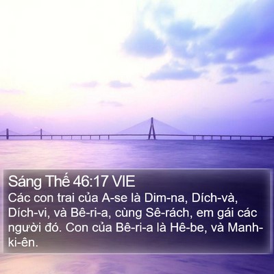 Sáng Thế 46:17 VIE Bible Verse Image