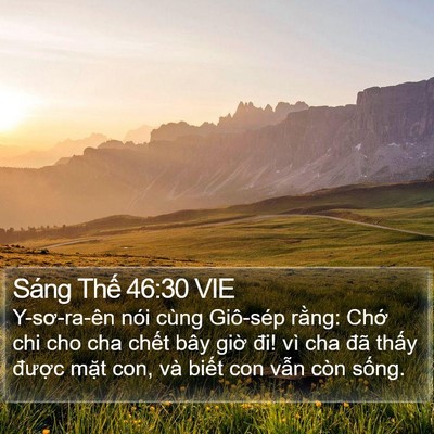 Sáng Thế 46:30 VIE Bible Verse Image
