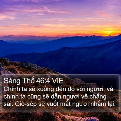 Sáng Thế 46:4 VIE Bible Verse Image