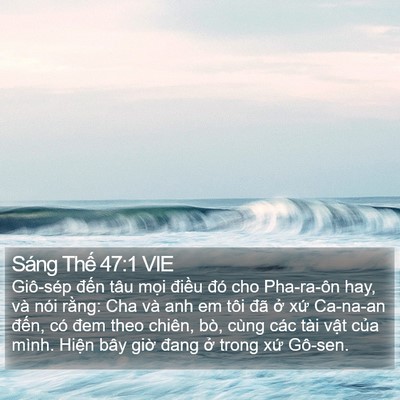 Sáng Thế 47:1 VIE Bible Verse Image