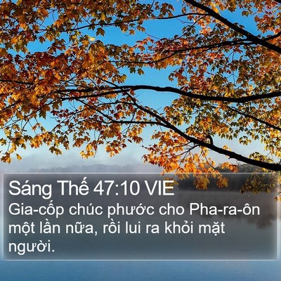 Sáng Thế 47:10 VIE Bible Verse Image