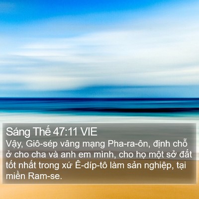 Sáng Thế 47:11 VIE Bible Verse Image