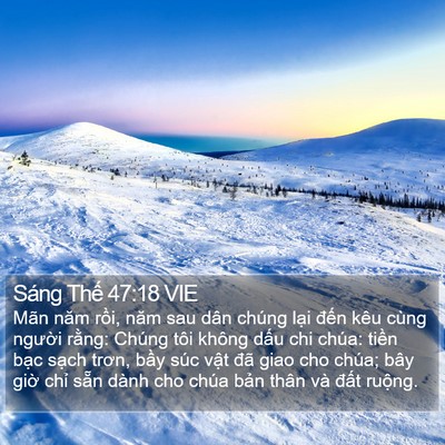 Sáng Thế 47:18 VIE Bible Verse Image