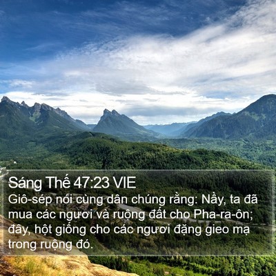 Sáng Thế 47:23 VIE Bible Verse Image