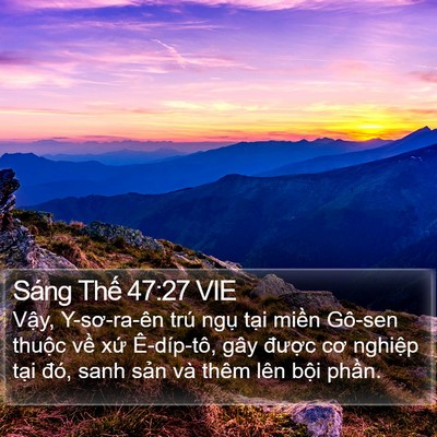 Sáng Thế 47:27 VIE Bible Verse Image