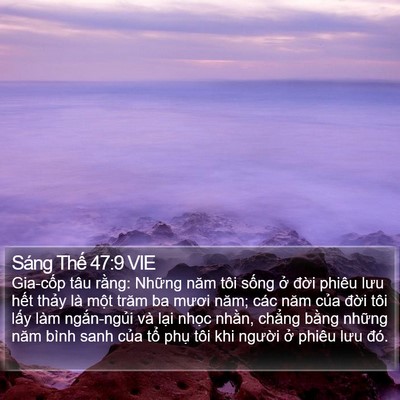 Sáng Thế 47:9 VIE Bible Verse Image