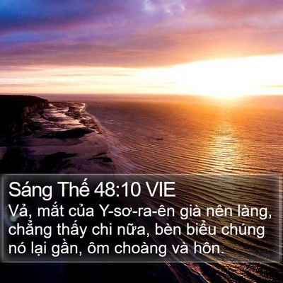 Sáng Thế 48:10 VIE Bible Verse Image