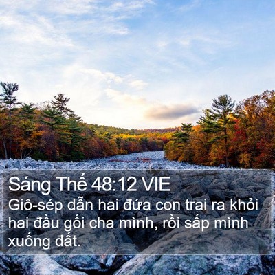 Sáng Thế 48:12 VIE Bible Verse Image