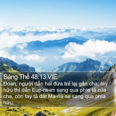 Sáng Thế 48:13 VIE Bible Verse Image