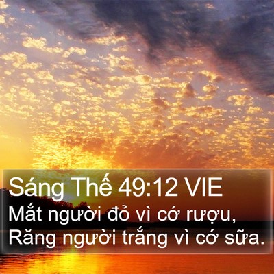 Sáng Thế 49:12 VIE Bible Verse Image