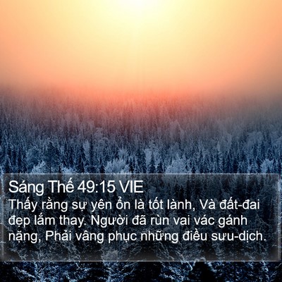 Sáng Thế 49:15 VIE Bible Verse Image