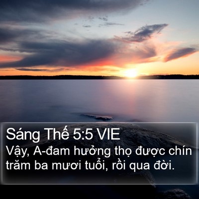 Sáng Thế 5:5 VIE Bible Verse Image