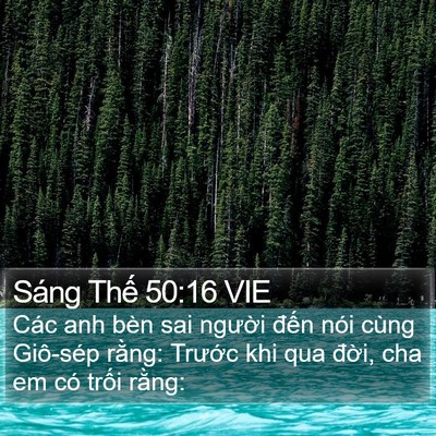 Sáng Thế 50:16 VIE Bible Verse Image