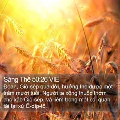 Sáng Thế 50:26 VIE Bible Verse Image