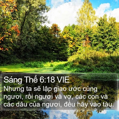 Sáng Thế 6:18 VIE Bible Verse Image