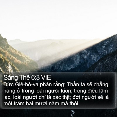 Sáng Thế 6:3 VIE Bible Verse Image