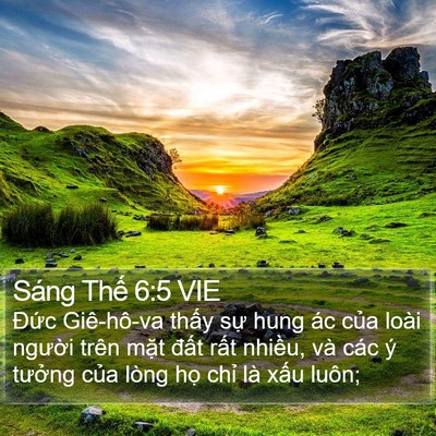 Sáng Thế 6:5 VIE Bible Verse Image