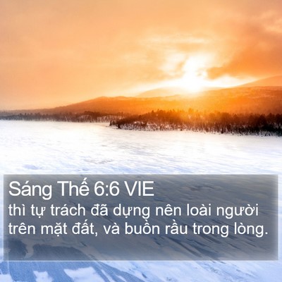 Sáng Thế 6:6 VIE Bible Verse Image