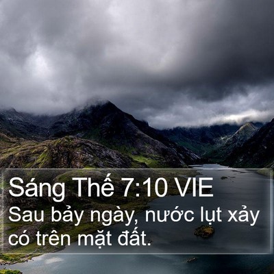 Sáng Thế 7:10 VIE Bible Verse Image
