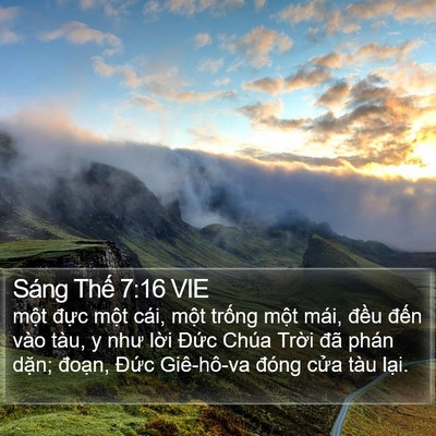Sáng Thế 7:16 VIE Bible Verse Image