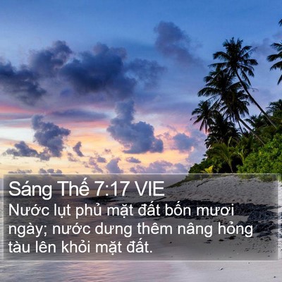 Sáng Thế 7:17 VIE Bible Verse Image
