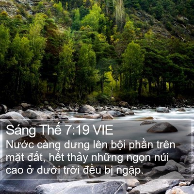 Sáng Thế 7:19 VIE Bible Verse Image