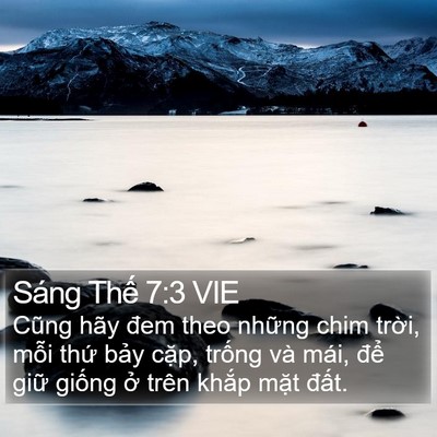 Sáng Thế 7:3 VIE Bible Verse Image
