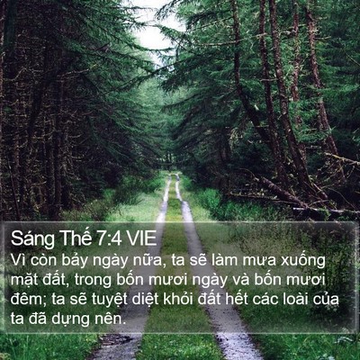 Sáng Thế 7:4 VIE Bible Verse Image