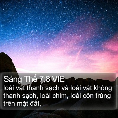 Sáng Thế 7:8 VIE Bible Verse Image
