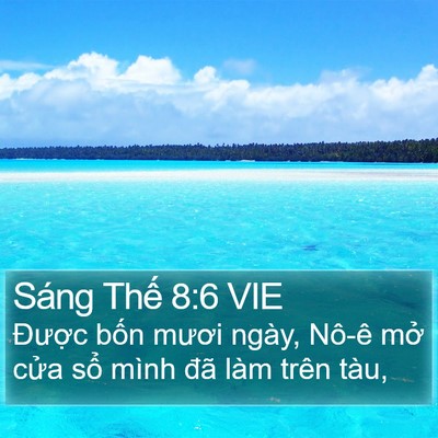 Sáng Thế 8:6 VIE Bible Verse Image