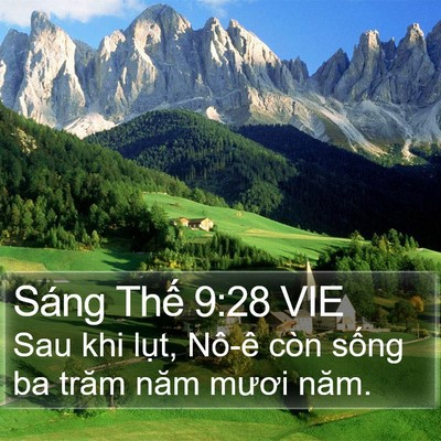 Sáng Thế 9:28 VIE Bible Verse Image