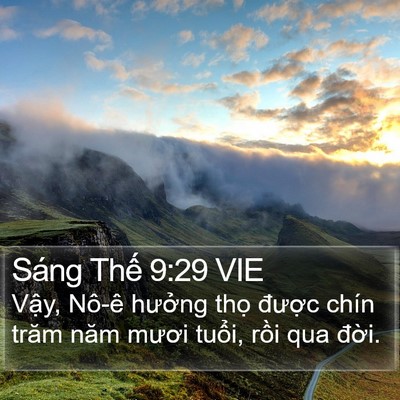 Sáng Thế 9:29 VIE Bible Verse Image