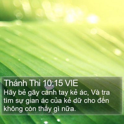 Thánh Thi 10:15 VIE Bible Verse Image
