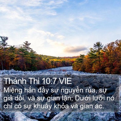 Thánh Thi 10:7 VIE Bible Verse Image