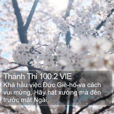 Thánh Thi 100:2 VIE Bible Verse Image