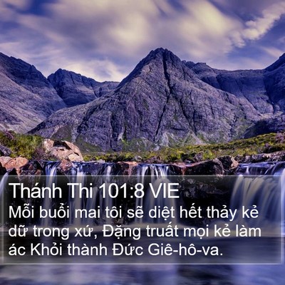 Thánh Thi 101:8 VIE Bible Verse Image